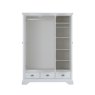 Premier Collection Hampstead White Triple Wardrobe