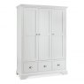 Premier Collection Hampstead White Triple Wardrobe