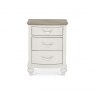 Premier Collection Montreux Grey Washed Oak & Soft Grey 3 Drawer Nightstand