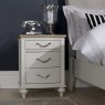 Premier Collection Montreux Grey Washed Oak & Soft Grey 3 Drawer Nightstand