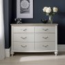 Premier Collection Montreux Grey Washed Oak & Soft Grey 6 Drawer Wide Chest