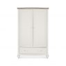 Premier Collection Montreux Grey Washed Oak & Soft Grey Double Wardrobe