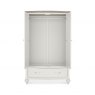 Premier Collection Montreux Grey Washed Oak & Soft Grey Double Wardrobe