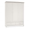 Premier Collection Montreux Grey Washed Oak & Soft Grey Triple Wardrobe