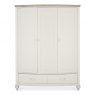 Premier Collection Montreux Grey Washed Oak & Soft Grey Triple Wardrobe