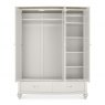 Premier Collection Montreux Grey Washed Oak & Soft Grey Triple Wardrobe