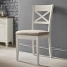 Premier Collection Montreux Soft Grey X Back Chair - Pebble Grey Fabric (Pair)