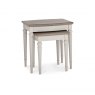 Premier Collection Montreux Grey Washed Oak & Soft Grey Nest Of Lamp Tables