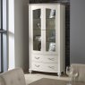 Premier Collection Montreux Grey Washed Oak & Soft Grey Display Cabinet