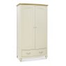 Premier Collection Montreux Pale Oak & Antique White Double Wardrobe