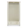 Premier Collection Montreux Pale Oak & Antique White Double Wardrobe