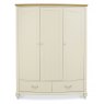 Premier Collection Montreux Pale Oak & Antique White Triple Wardrobe