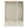 Premier Collection Montreux Pale Oak & Antique White Triple Wardrobe