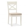 Premier Collection Montreux Antique White X Back Chair - Sand Colour Fabric (Pair)