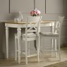 Premier Collection Montreux Antique White X Back Bar Stool - Sand Colour Fabric (Pair)