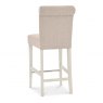 Premier Collection Montreux Antique White Uph Bar Stool - Sand Colour Fabric (Pair)