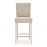 Premier Collection Montreux Antique White Uph Bar Stool - Sand Colour Fabric (Pair)