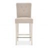 Premier Collection Montreux Antique White Uph Bar Stool - Sand Colour Fabric (Pair)