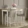 Premier Collection Montreux Antique White Uph Bar Stool - Ivory Bonded Leather (Pair)