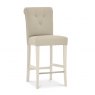 Premier Collection Montreux Antique White Uph Bar Stool - Ivory Bonded Leather (Pair)