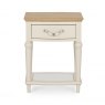Premier Collection Montreux Pale Oak & Antique White Lamp Table With Drawer