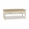 Premier Collection Montreux Pale Oak & Antique White Coffee Table With Drawers