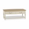 Premier Collection Montreux Pale Oak & Antique White Coffee Table With Drawers