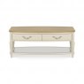Premier Collection Montreux Pale Oak & Antique White Coffee Table With Drawers