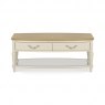 Premier Collection Montreux Pale Oak & Antique White Coffee Table With Drawers