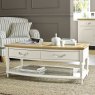 Premier Collection Montreux Pale Oak & Antique White Coffee Table With Drawers