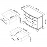 Premier Collection Montreux Soft Grey 2+2 Drawer Chest