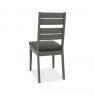 Premier Collection Oakham Dark Grey Chair - Dark Grey Bonded Leather (Pair)