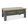 Premier Collection Oakham Dark Grey & Scandi Oak Coffee Table With Drawers