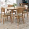 Premier Collection Oslo Oak 4 Seater Fixed Dining Table