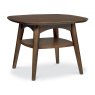 Premier Collection Oslo Walnut Lamp Table With Shelf