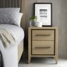 Premier Collection Rimini Aged Oak & Weathered Oak 2 Drawer Nightstand