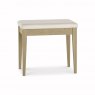 Premier Collection Rimini Aged Oak & Weathered Oak Stool - Ivory Bonded Leather