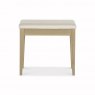 Premier Collection Rimini Aged Oak & Weathered Oak Stool - Ivory Bonded Leather