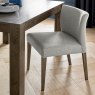 Premier Collection Turin Dark Oak Low Back Uph Chair - Pebble Grey Fabric (Pair)