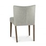 Premier Collection Turin Dark Oak Low Back Uph Chair - Pebble Grey Fabric (Pair)