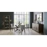 Premier Collection Turin Dark Oak Low Back Uph Chair - Pebble Grey Fabric (Pair)