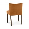 Premier Collection Turin Dark Oak Low Back Uph Chair - Harvest Pumpkin Velvet Fabric (Pair)