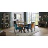 Premier Collection Turin Dark Oak Low Back Uph Chair - Harvet Pumpkin Velvet Fabric (Pair)