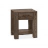 Premier Collection Turin Dark Oak Lamp Table With Drawer