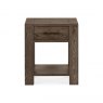 Premier Collection Turin Dark Oak Lamp Table With Drawer