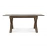 Premier Collection Turin Dark Oak Glass Top Dining Table