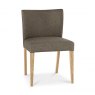 Premier Collection Turin Light Oak Low Back Uph Chair - Black Gold Fabric (Pair)