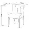 Premier Collection Turin Light Oak Low Back Uph Chair - Gun Metal Velvet Fabric (Pair)