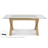 Premier Collection Turin Light Oak Glass Top Dining Table