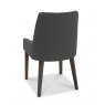 Premier Collection Ella Dark Oak Scoop Back Chair - Cold Steel Fabric  (Pair)